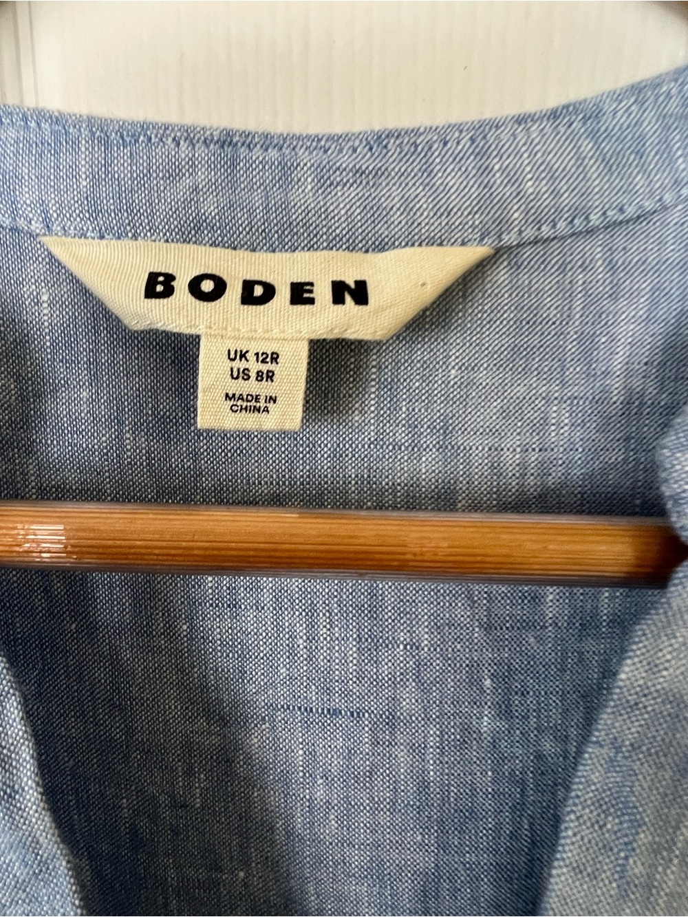 New Boden Light Blue Maxi Dress Linen Cotton Blend - Picture 7 of 9